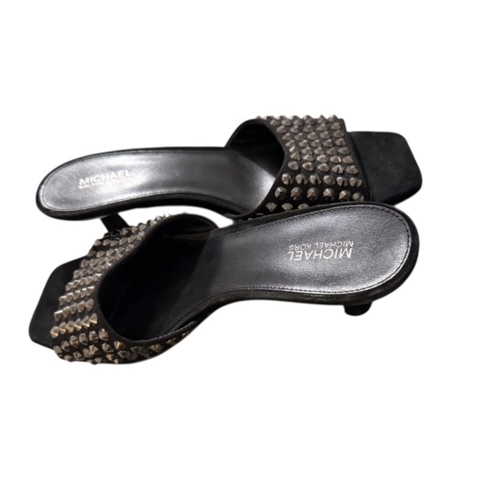 Michael Kors Black Studded Mules - Picture 5 of 5